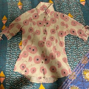 Fitted Floral Feminine Button Down